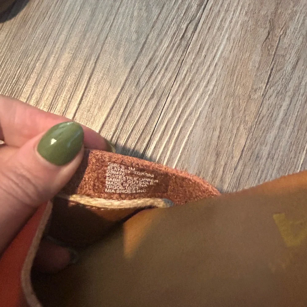 Mia Tan and Cream girls sandals